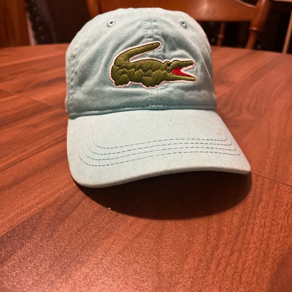 Lacoste adjustable Cotton Twill Hat (Teal). NEW w/o tags. NEVER WORN. Unisex